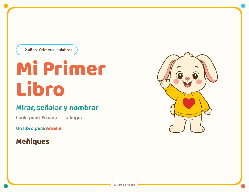 Mi Primer Libro, personalizado con el nombre